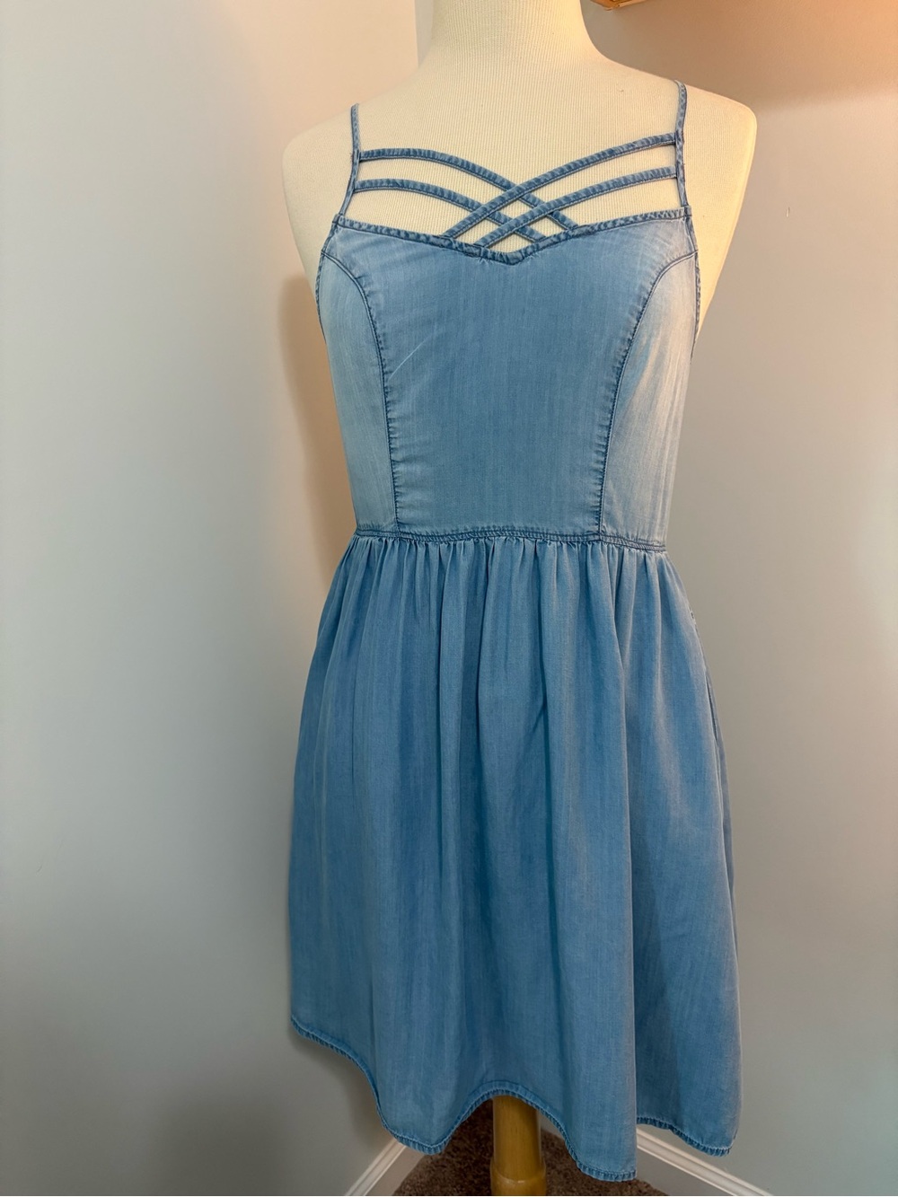 Denim Smocked Sundress